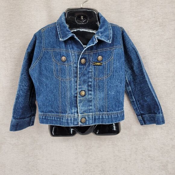 Lee Vintage Kids Blue Denim Jean Trucker Jacket - Picture 2 of 15
